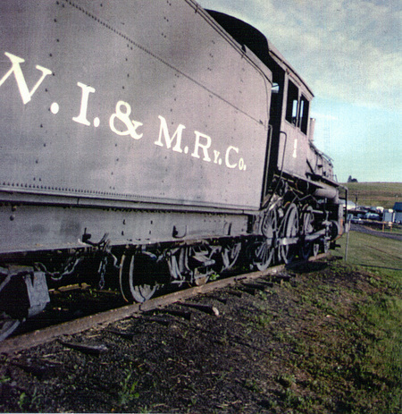 Photograph of WI&M Locomotive #1 awaiting move to Scenic 6 Park