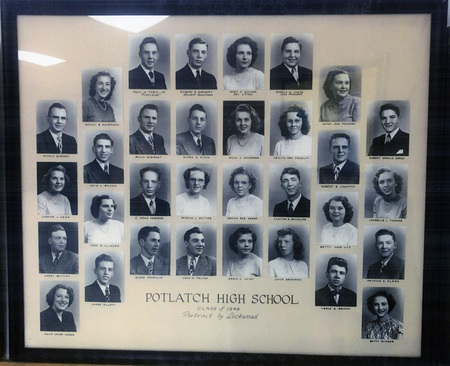 Photograph of the Class of 1949. Potlatch High School.