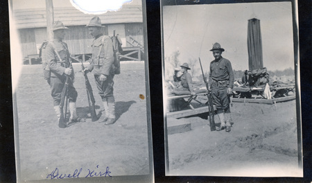 Photograph of Durrell Nirk at Army barracks.