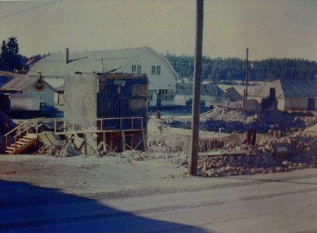 Photograph of the vault still standing after the Mercantile fire was put out.