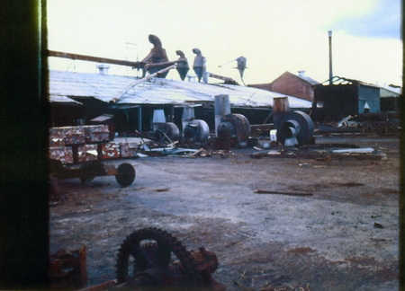 Photograph of Potlatch Mill buildings prior to demolition.