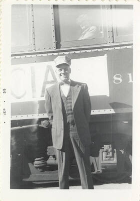 The conductor the train used for the Potlatch 50th Anniversary Special.