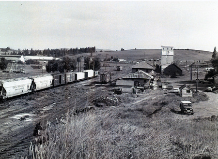 Photograph of the WI&M at Potlatch. Switching and departing for Bovill. Ed Austin Photos.