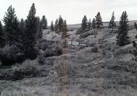 Photograph of the WI&M between Palouse and Potlatch. Ed Austin Photos.