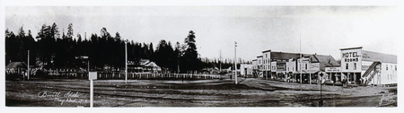 Panorama of Bovill Main Street.