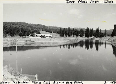 A pond on the Wayne McMurray Place (old Alva Strong Place) in the Deep Creek area of Idaho.