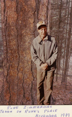 Ruke Zimmerman on his property.