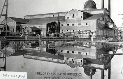 A photograph of the Mill at Potlatch Lumber Company in Potlatch, ID.