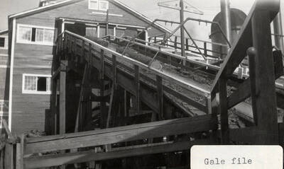 A photograph of the log slip in use.