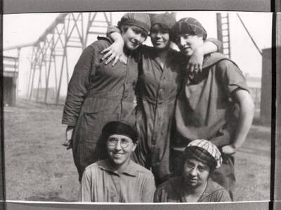 A photograph of the women who worked at the saw mill.