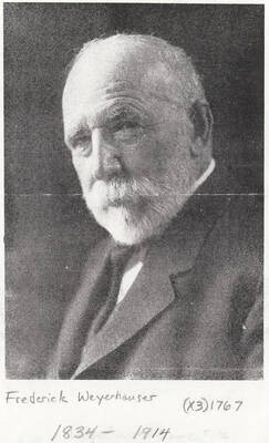 A portrait of Frederick Weyerhaeuser who lived from 1834-1914.