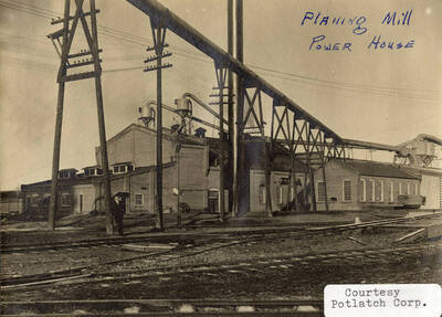 A photograph of the planing mill power house courtesy of the Potlatch Corporation.