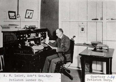 A photograph of Potlatch Lumber Company Assistant General Manager A.W. Laird.