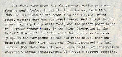 A description of the buildings and their location in the previous photograph.