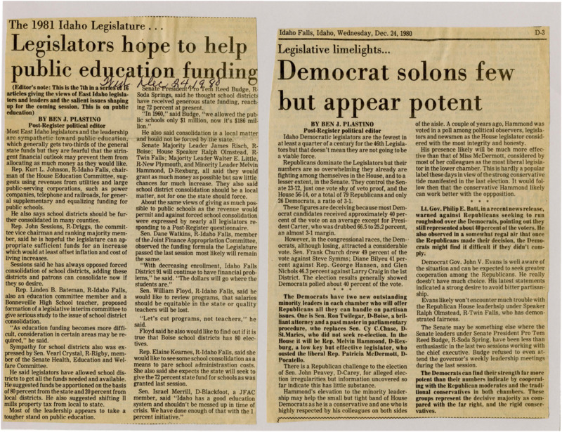 A newspaper article documenting Democrats ways of influencing policy, namely through collaboration with moderate republicans achieving a majority of the more far right conservatives.