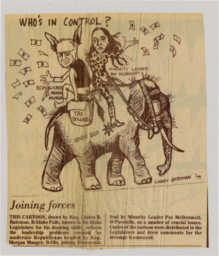 A cartoon labeled "Joining forces."