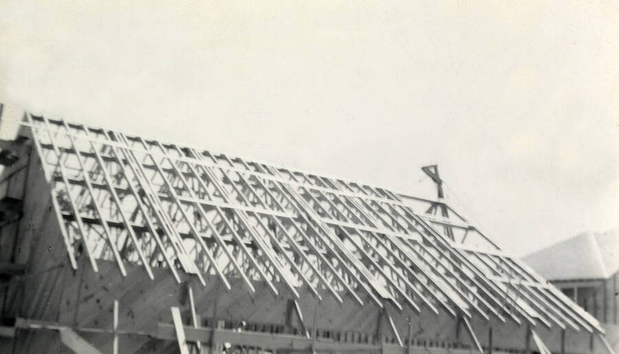 Details of auditorium roof construction.