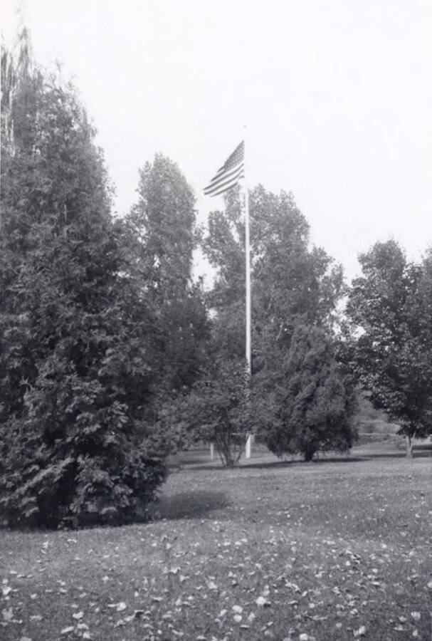 Flagpole at Palouse Town Park.