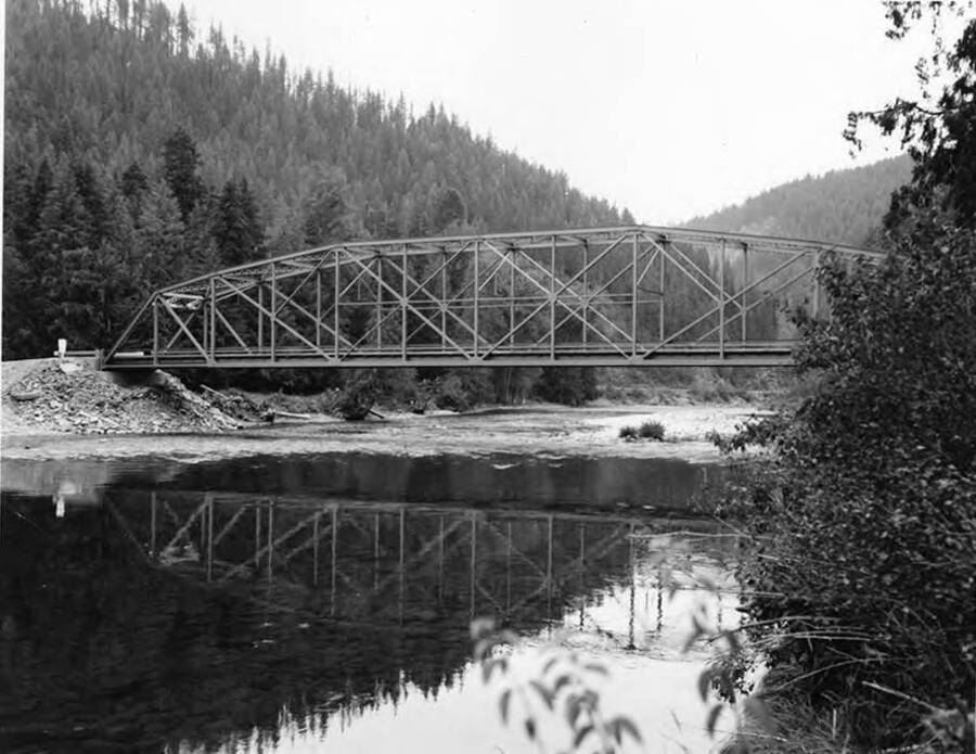 One of the many bridges over the St. Joe River. This bridge is between St. Maries, Idaho and Avery, Idaho. Built by a cooperation between Potlatch and BPA.