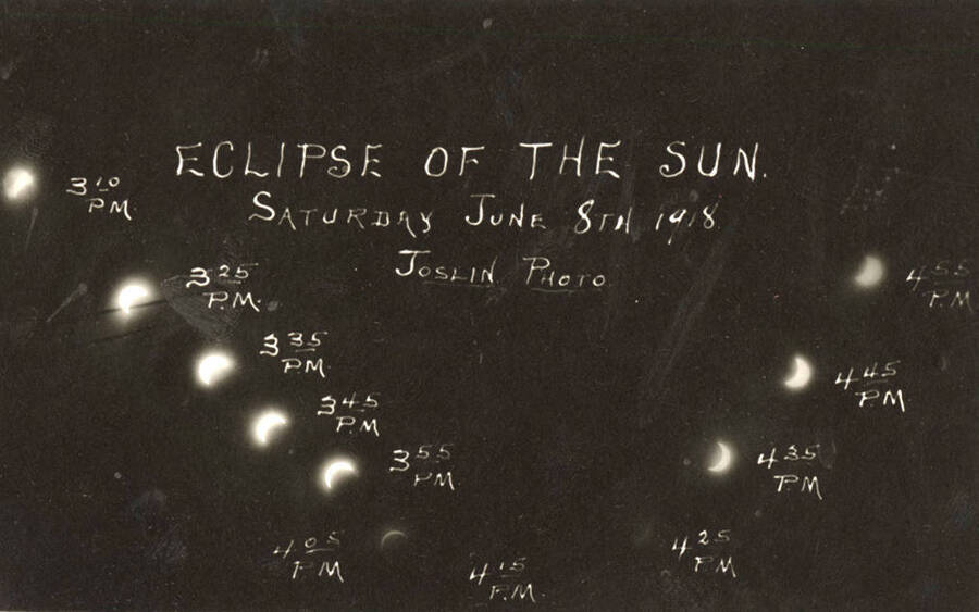 Multiple exposure showing phases of the eclipse