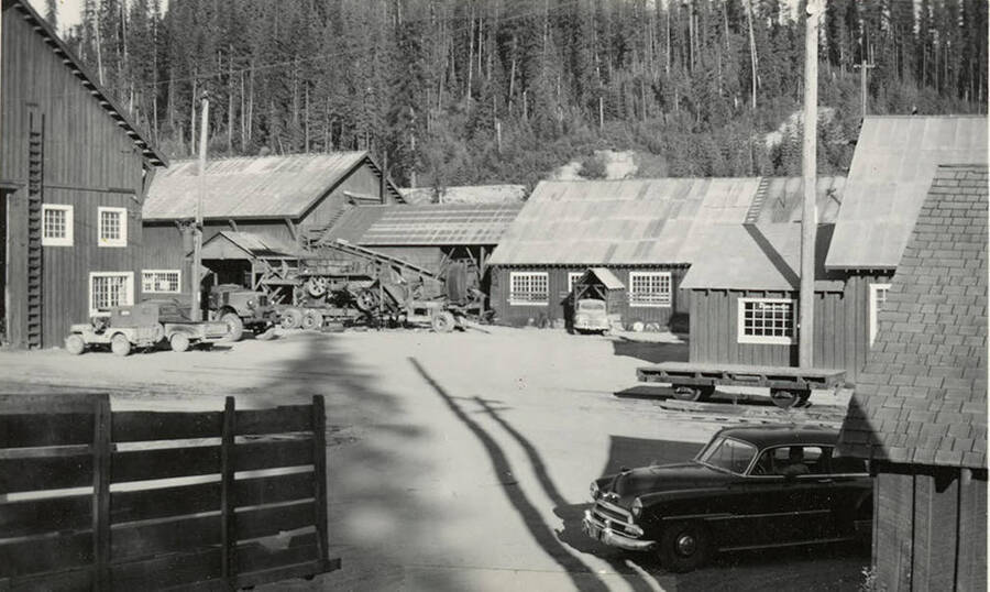 Image of some of the repair buildings at Headquarters, ID.