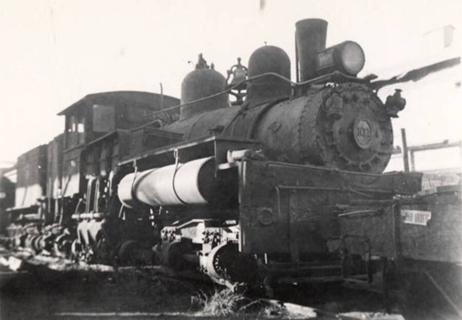 Two of the shay locomotives which were scrapped