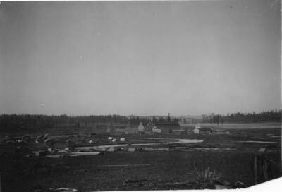 Looking at Potlatch with a view of the mill in the background.