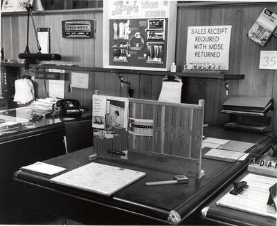Potlatch-made fence on display.