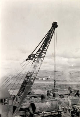 Views of the dismantling of a shay engine.