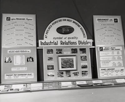 A poster displaying the Industrial Relations Division of Potlatch Forests, INC.