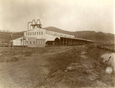 Planing mill and sheds [looking] from the southeast. Description taken from American Lumberman papers found within the folder. Photograph taken between September 28 and October 4.