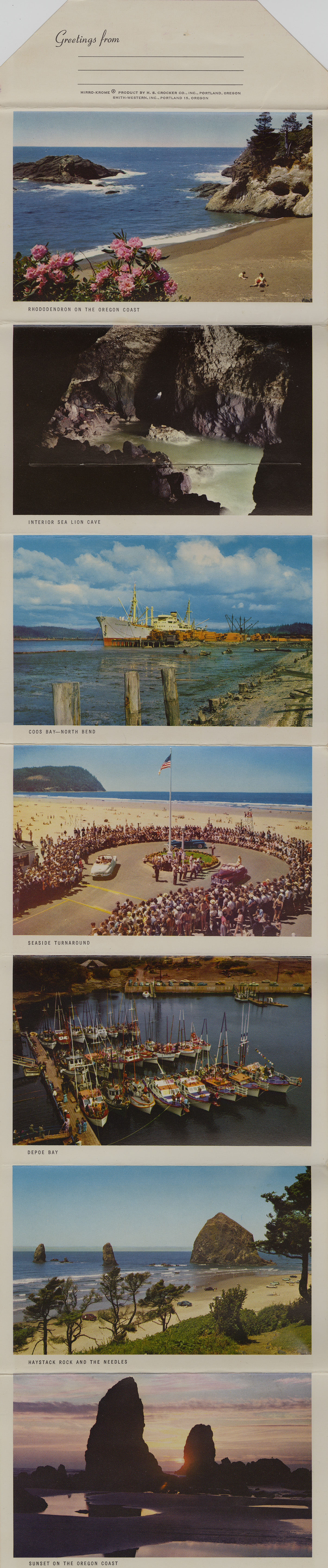 Greetings from the Scenic Oregon Coast  Northwest Historical Postcards  Collection