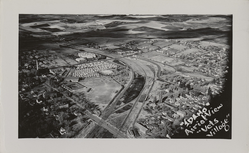 Aerial [sic] view, [Moscow,] Idaho. "Vets village."
