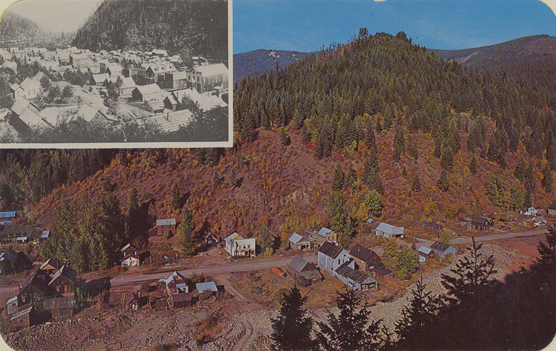 Postcard of Murray, Idaho with photo inset.