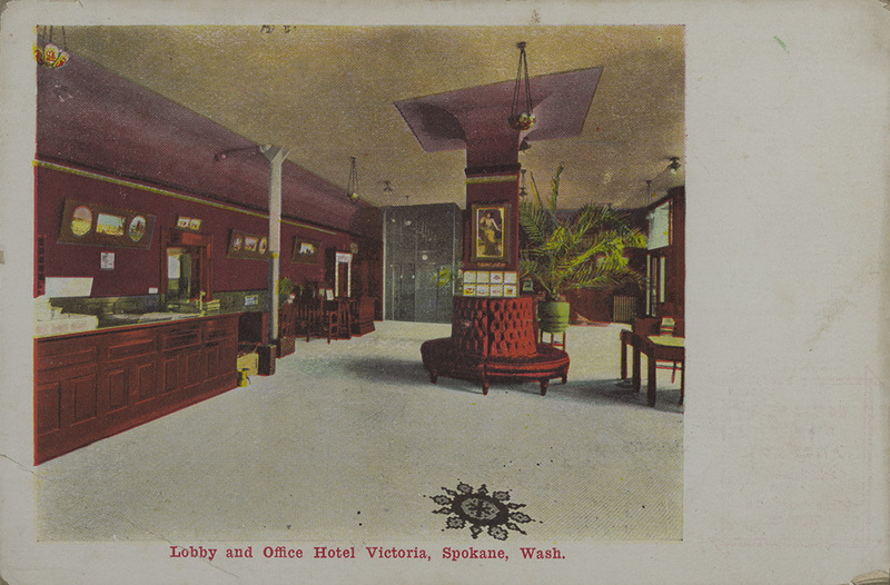 Postcard of the Hotel Victoria in Spokane, Washington.
