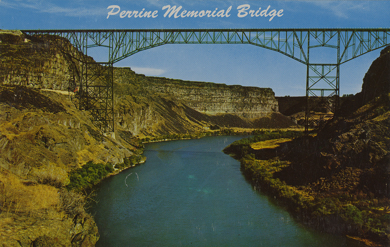 Postcard of the Perrine Memorial Bridge near Twin Falls, Idaho.