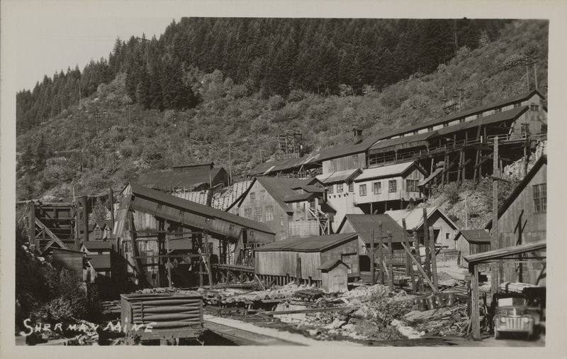 Postcard of the Sherman Mine in Burke, Idaho.