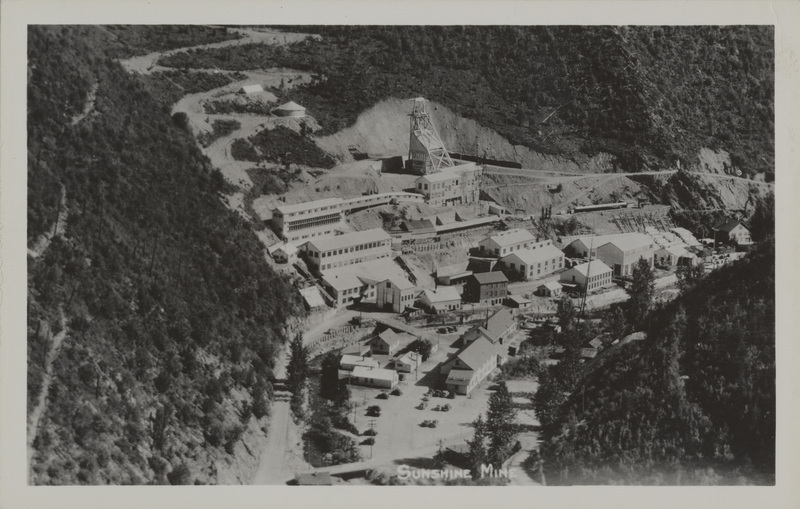 Postcard of the Sunshine Mine near Kellogg, Idaho, a silver mine.