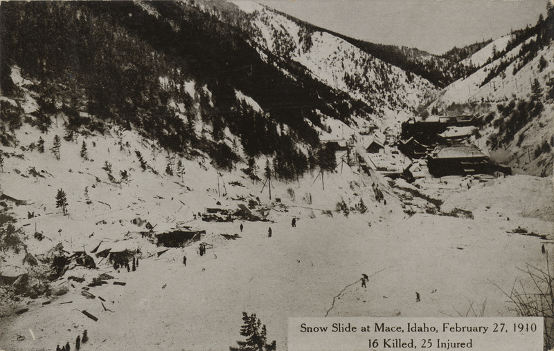 Snow slide at Mace, Idaho, February 27, 1910.