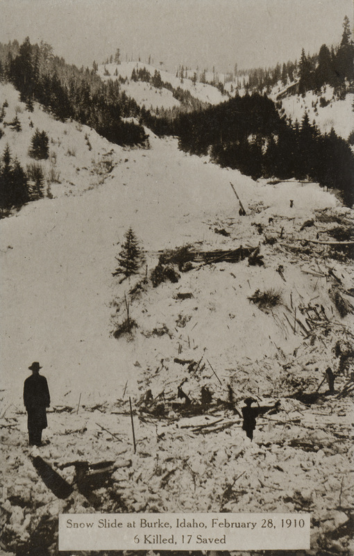 Snow slide at Burke, Idaho, February 28, 1910.