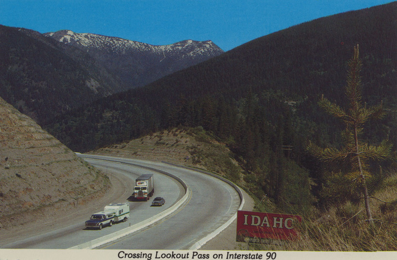 Lookout Pass. Crossing the Idaho-Montana line on Interstate 90.