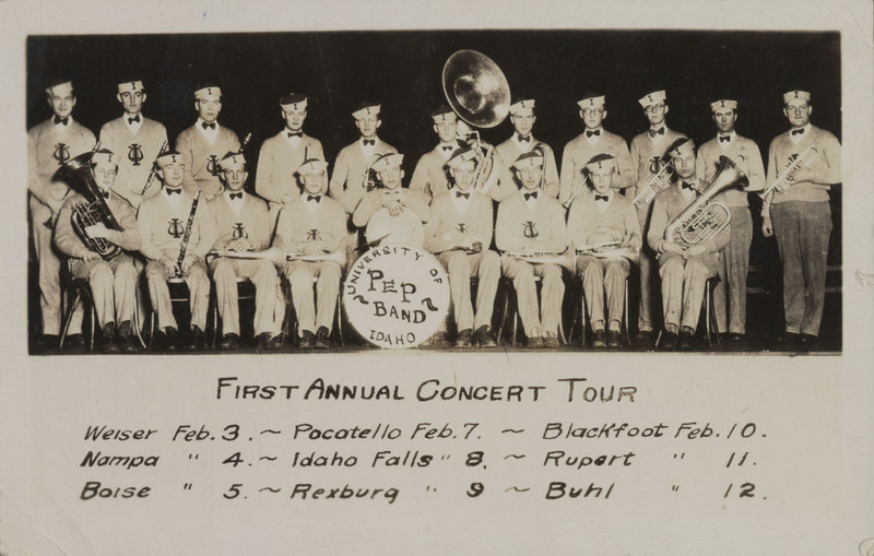 Postcard of the University of Idaho Pep Band.