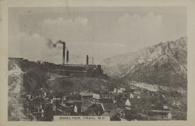 Postcard of a smelter in Trail, British Columbia, Canada.