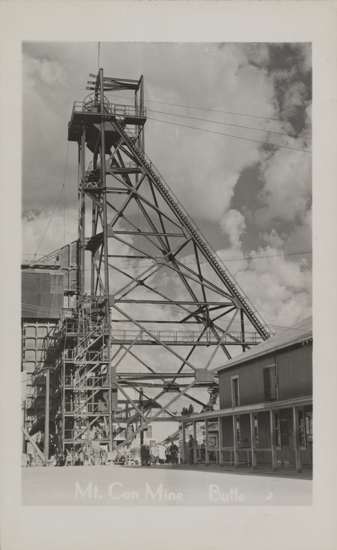 Postcard of mine buildings in Butte, Montana.