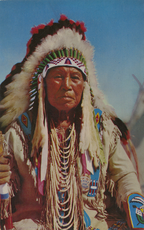 Postcard of the Chief of the Yakima Tribe. |  Chief of the Yakima Tribe.