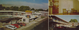 Postcard of the Lamplighter Motel in Pocatello, Idaho.