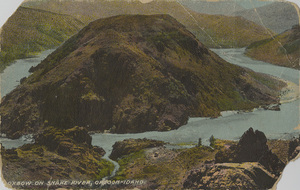 Postcard of the Oxbow Dam on the Snake River in Hells Canyon between Oregon and Idaho.