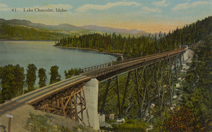 Postcard of Lake Chatcolet, Idaho.