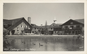 Postcard of an Inn at Sun Valley, Idaho.