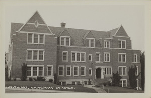 Postcard of the Infirmary, now the Student Health Center, on the University of Idaho campus in Moscow, Idaho.